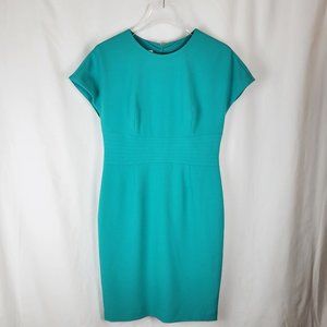 ANNE KLEIN Green Sheath Dress Cap Sleeve - Size 4